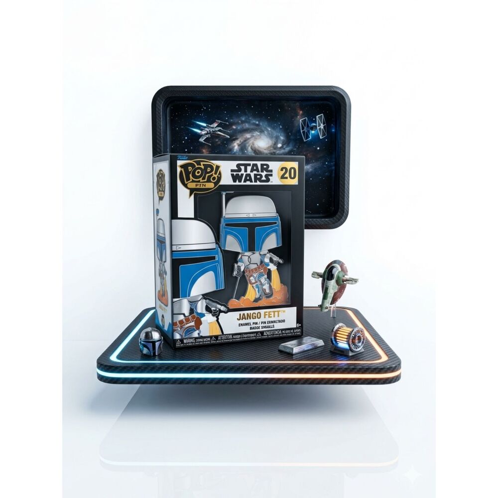 Funko Pop Pin Star Wars Jango Fett Enamel #20 New In Box 2021 Disney